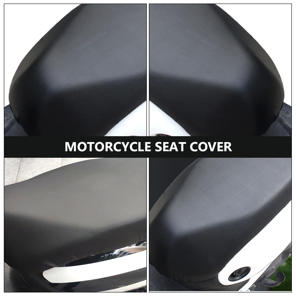 

1pc Waterproof Pu Seat Cover Motorcycle Durable Elastic Non-Slip Long Rain Protector Seat Sleeve Replacement