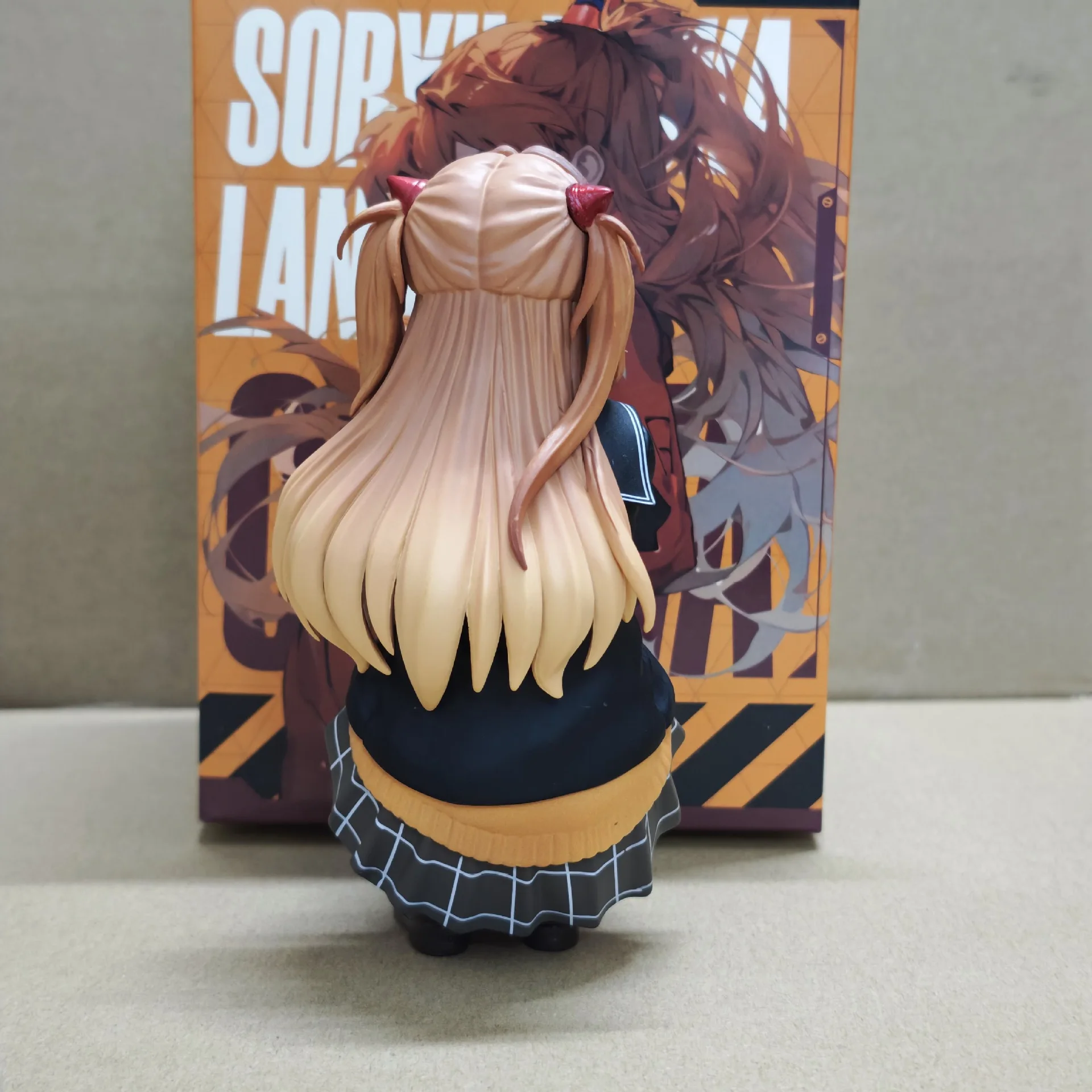 Figurki Anime NEON GENESIS EVANGELION EVA Asuka Langley Soryu w stylu College, model PVC, zabawki, lalka, ozdoba, kolekcjonerskie prezenty w pudełku