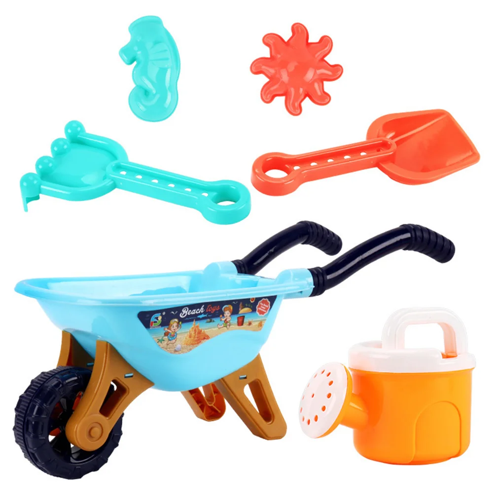 

Beach Toy Stroller Sandbox Toys Wheelbarrow Kids Educational for Children Playset Puzzle Suite Travel