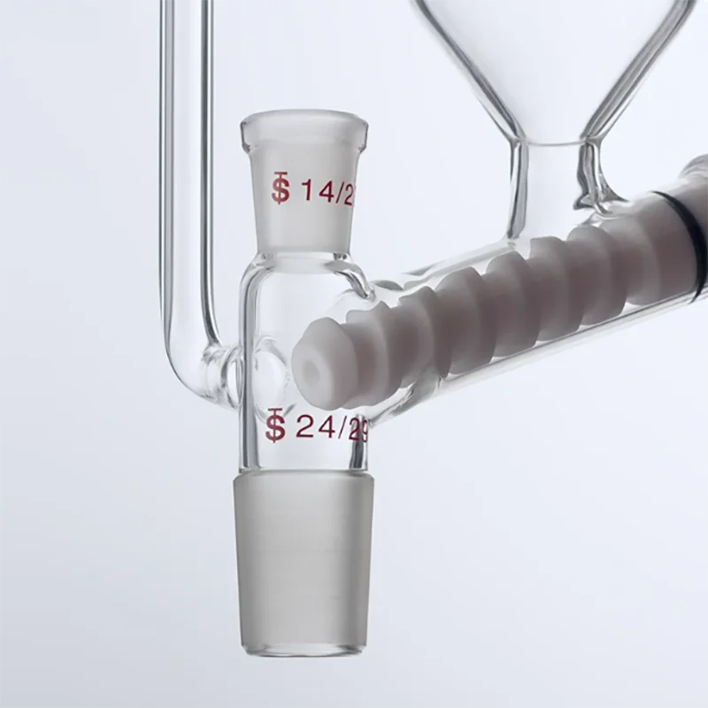 Powder feeding cylindrical funnel 100/250ml upper and lower grinding mouth 24# standard mouth high borosilicate thickening