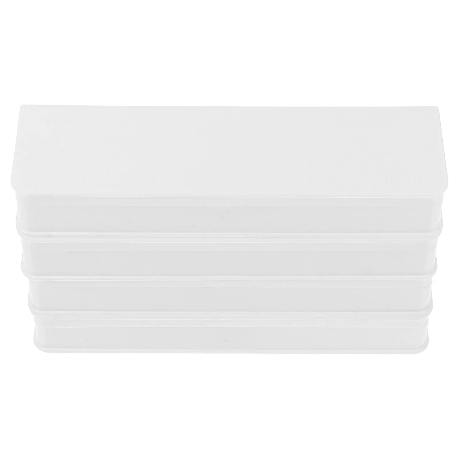 

4Pcs Plastic White Pencil Box Snap Closure Organizer Portable Case for School Office Stationery Storage Pencil Case Kids