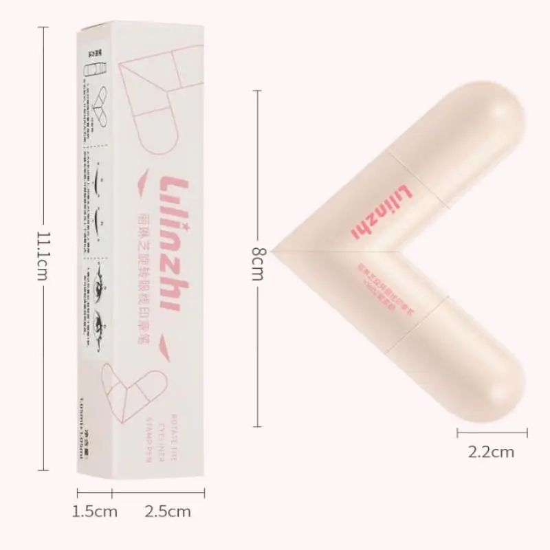 ปากกาอายไลเนอร์แบบหมุนได้พร้อมหัวคู่ในตัวสำหรับเขียนขอบตาอย่างแม่นยำ ติดทนนาน ใช้งานง่าย อุปกรณ์เครื่องสำอาง