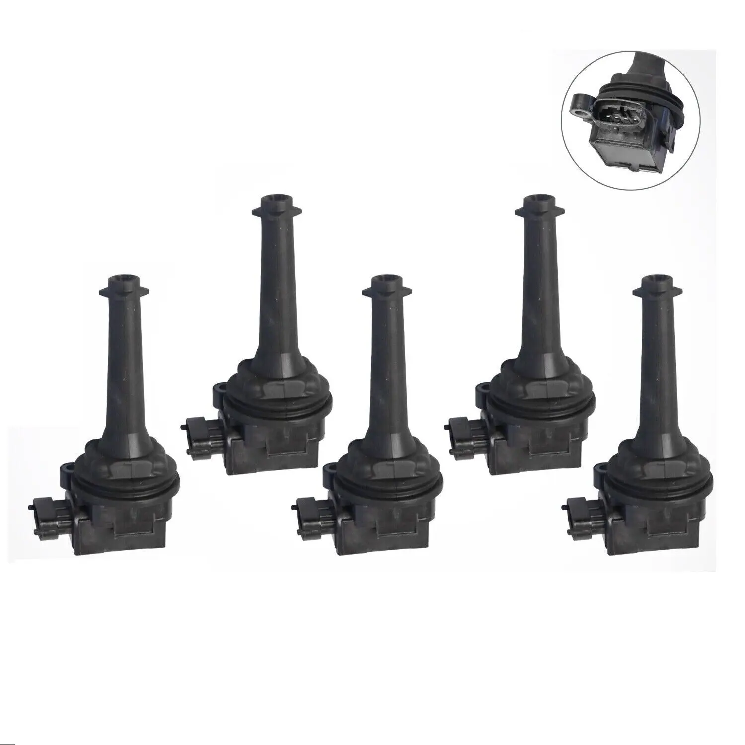 Set of 5 Ignition Coils Fits For Volvo C70 S60 S70 S80 V70 XC70 XC90 2.4 2.5 2.8 2.9 L5 L6 UF341 9125601 FREE SHIPPING!!!