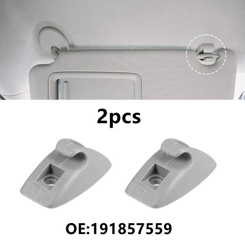 2pcs 191857559 Interior Beige Sun Visor Hook Clip Bracket For VW Golf GTI 1 2 MK1 MK2 Polo Vento Jetta MK1 MK2 Passat B2 B3 B4