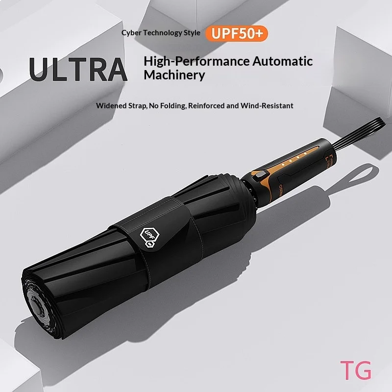High Quality Large Automatic Umbrella Double Person Reinforced Thickened Sun Protection Men's Umbrella