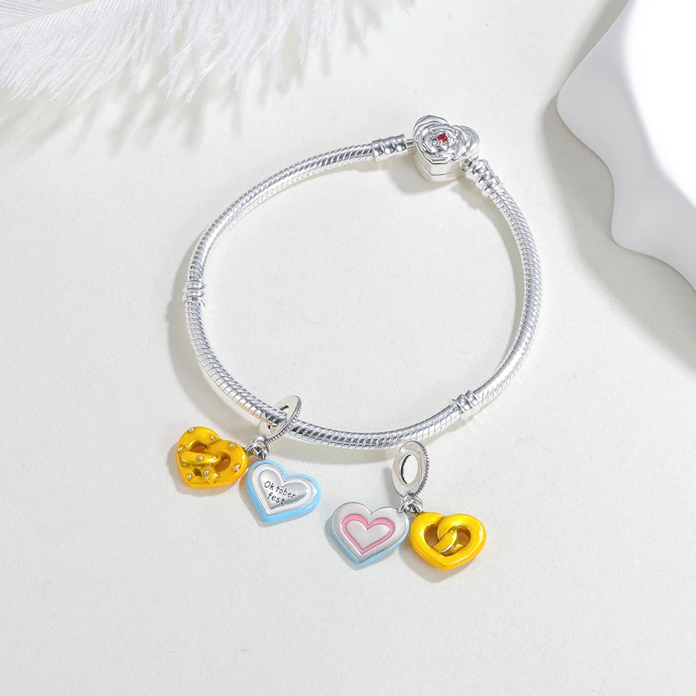 2025 925 فضة سحر ميونيخ البيرة مهرجان قلادة المجوهرات الأصلية DIY بها بنفسك المرأة خاتم هدايا مجوهرات أنيقة #4