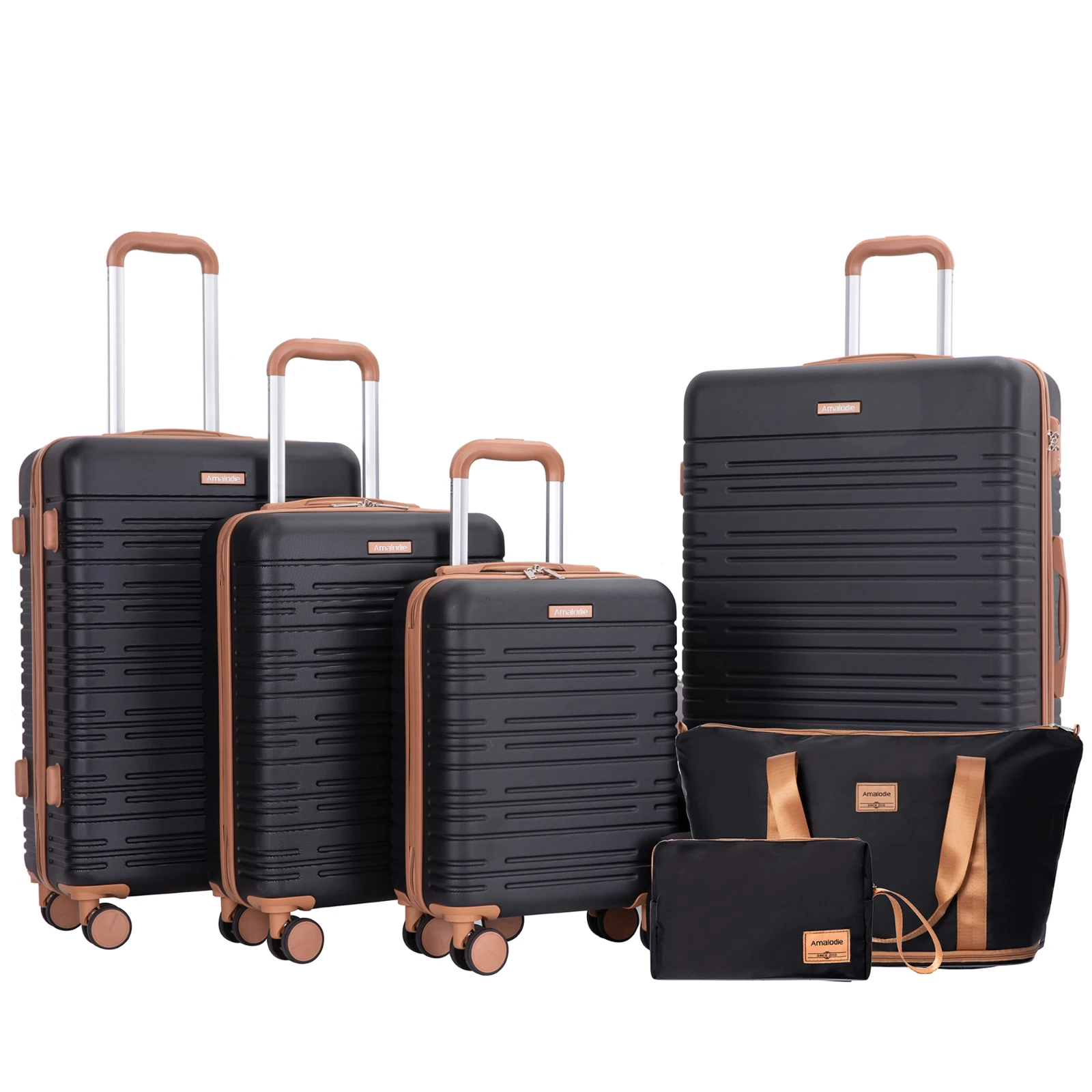 Luggage Sets 4 Piece,Suitcases with Double Spinner Wheels and TSA Lock,Hardcase 4 set 16/20/24/ Luggage  with Travel Duffle Bag