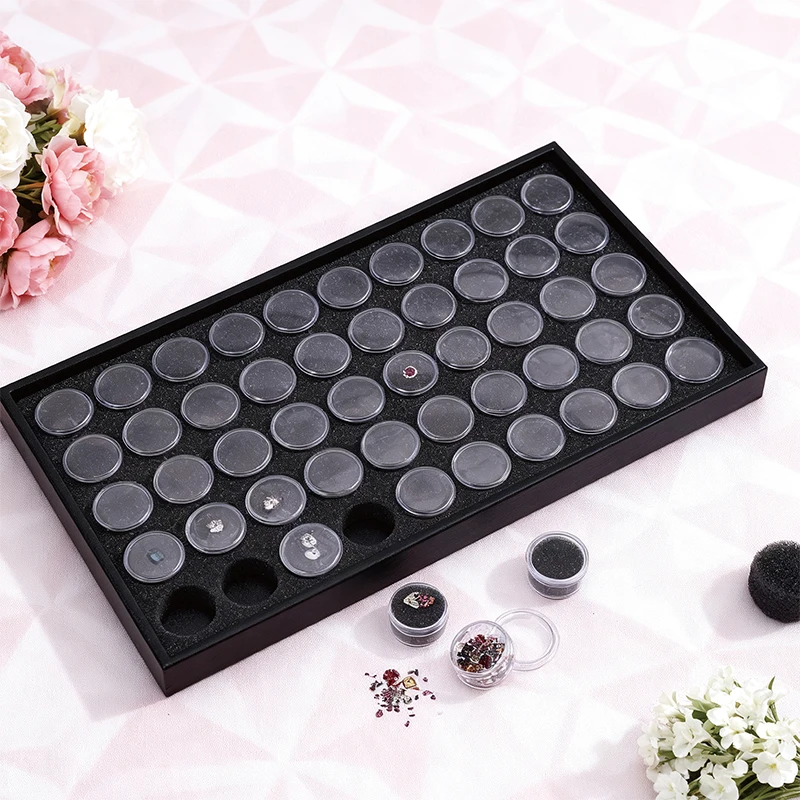 

Nail Jewelry Storage Box Clear Plastic Organizer Containers Case Manicurist Accessories Supplies Products Parts Stuff Packaging