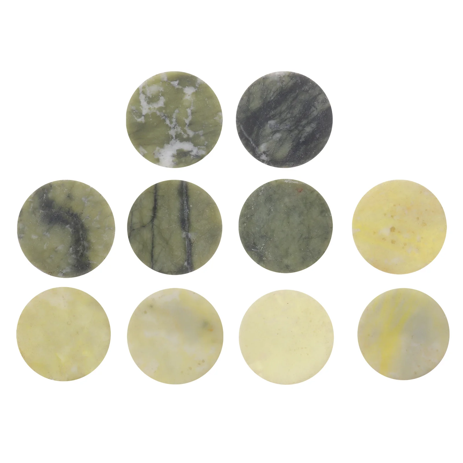 Paleta de piedra de Jade para extensión de pestañas, soporte de pegamento para pestañas reutilizable suave y sin arañazos, suministros de herramientas de extensión, 10 Uds.