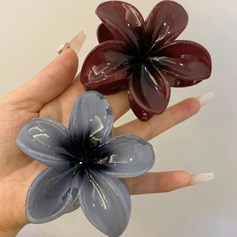 Pinces à cheveux dégradées d'été pour femmes et filles, griffes de fleur, grande taille, couvre-chef à la mode, épingle à cheveux, accessoires pour cheveux, cadeaux, 8cm