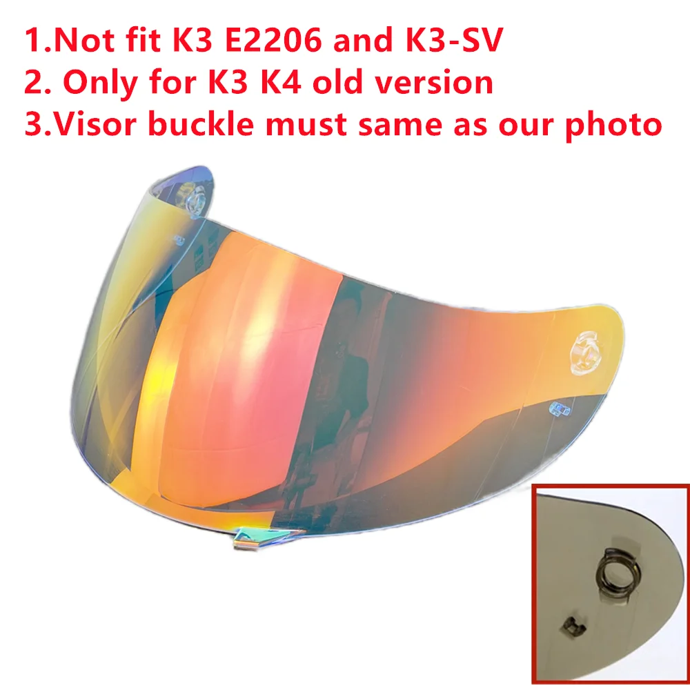 Visor untuk AGV Old K3 K4 Aksesori Helm Viseira Capacete Pengganti Lensa Tabir Surya Lapisan Antikabut Perlindungan UV Lentes