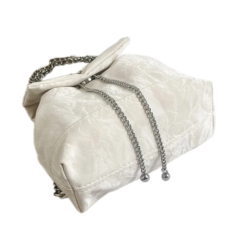 Modischer Rucksack, einfarbiger Rucksack mit verstellbarer Riemenkette, Schultasche, PU-Leder, Tagesrucksack für den täglichen