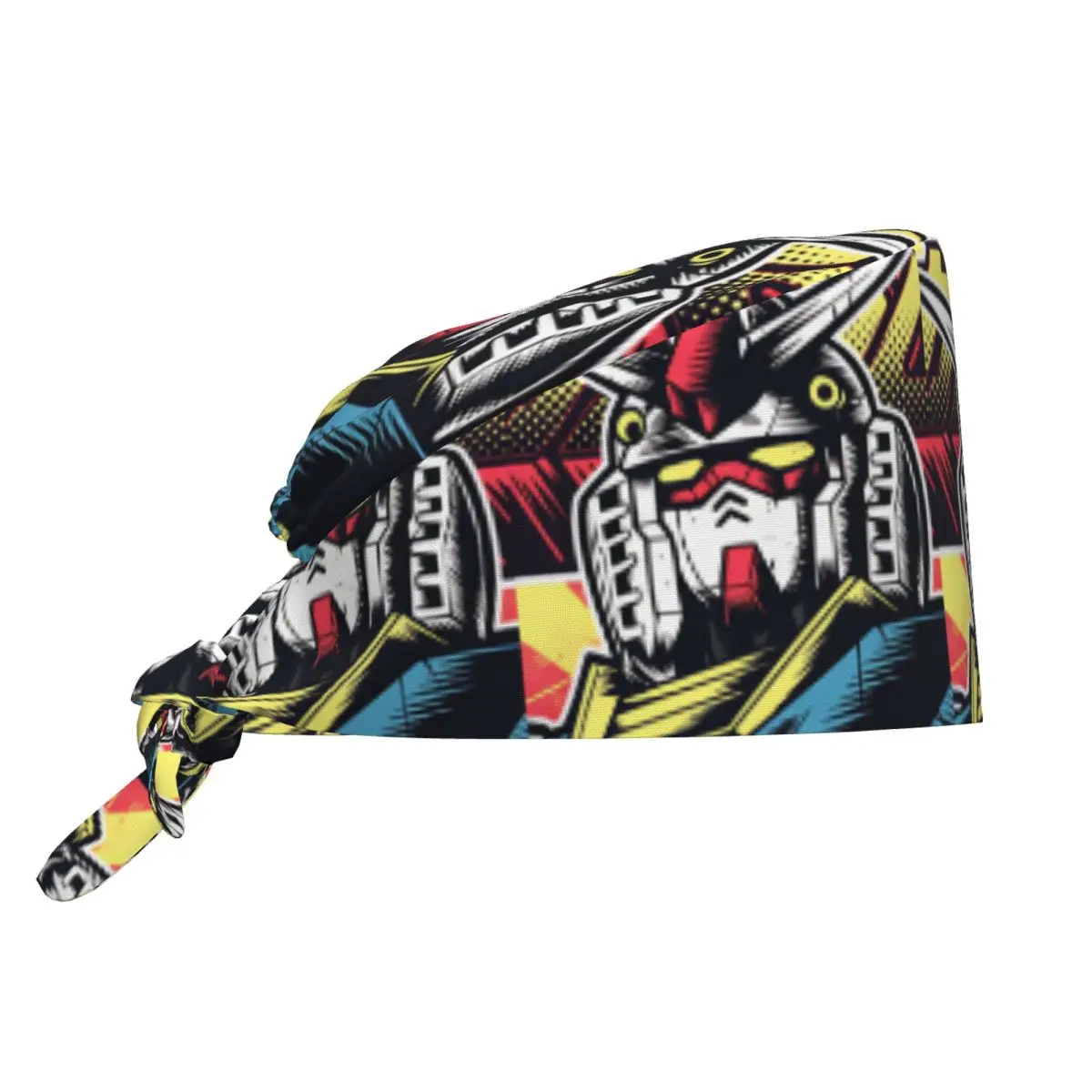 Working Cap For Unisex Women Gundam Nursing Hats Soft Comfy Work Scrubs Hat Trendy Holder Long Hair Custom DIY Medical Hat