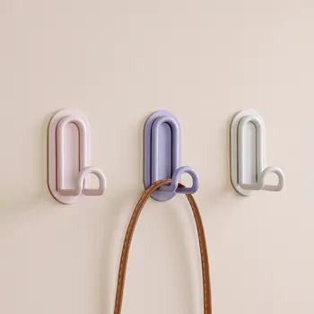 पंच फ्री मेटल हुक मजबूत विस्कोस एडहेसिव हुक लोड बेयरिंग डोर बैक वॉल बाथरूम किचन की क्लॉथ हैंगर होम स्टोरेज 10 best sales दरवाज़े का हुक हैंगर - №7