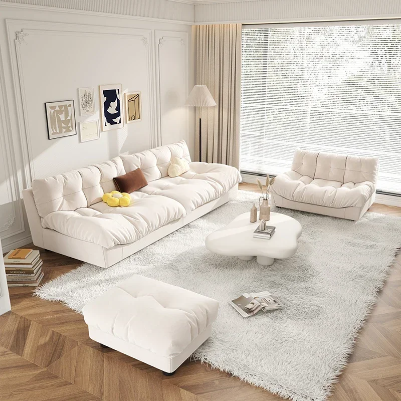 

Light Luxury Cream Clouds Sofa, Xxl Minimalist Christmas Design, Straight Comfort Inflavel Bedroom