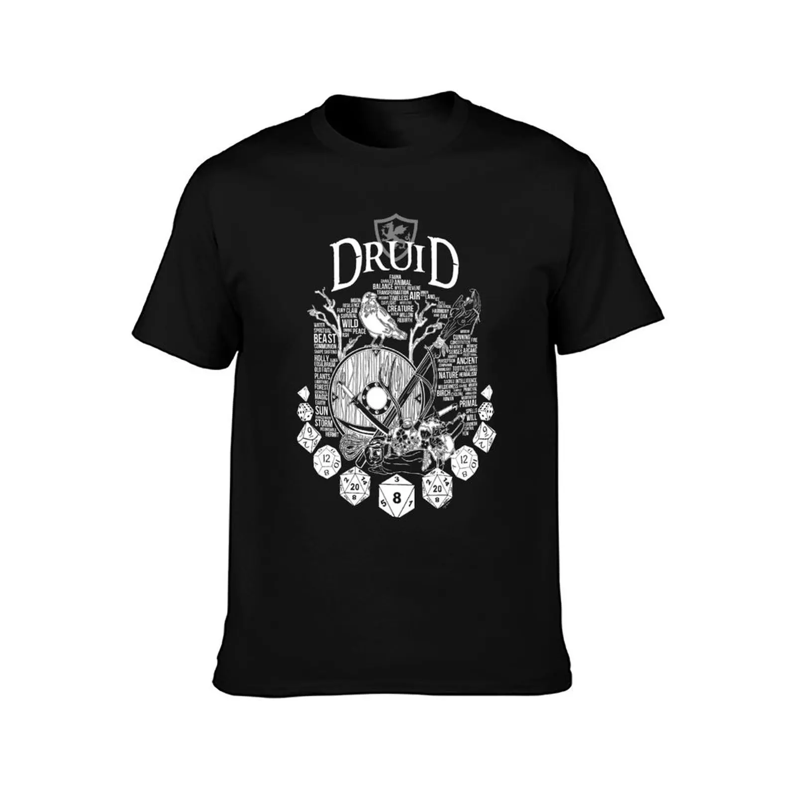 RPG Class Series: Druid - White Version T-Shirt Quick Dry Outdoor Sports T-Shirt