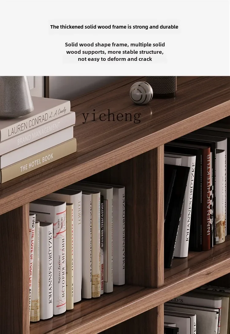 Solid Wood Grid TV Cabinet Storage Locker Living Room Home Installation-free Modularization