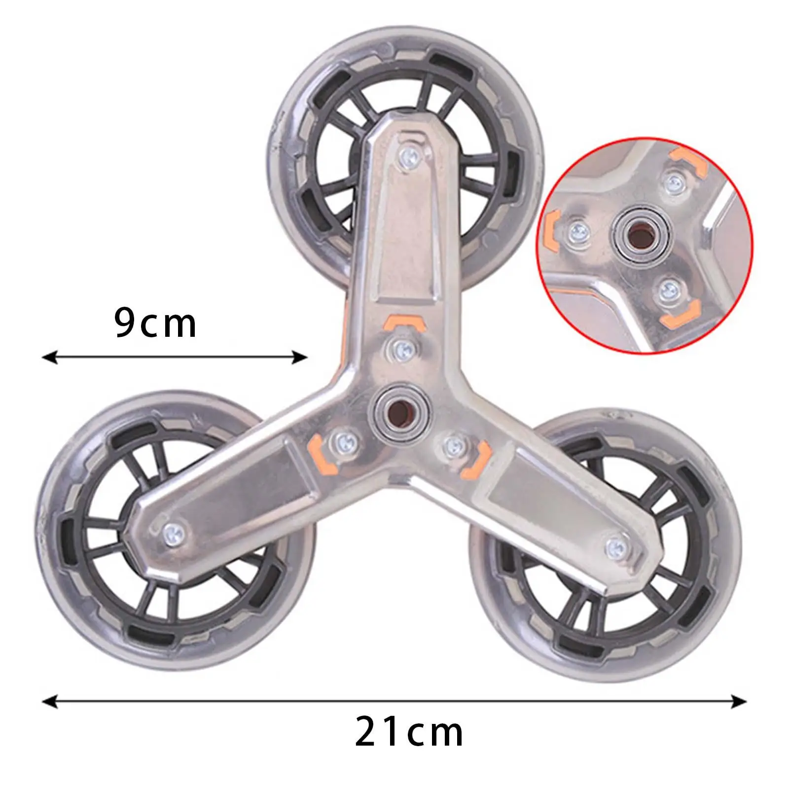 2 Stück Dreieck Treppen steigen Räder dreieckig einfach zu installieren Mehrzweck faltbare Wagenräder Trolley Dreieck Räder
