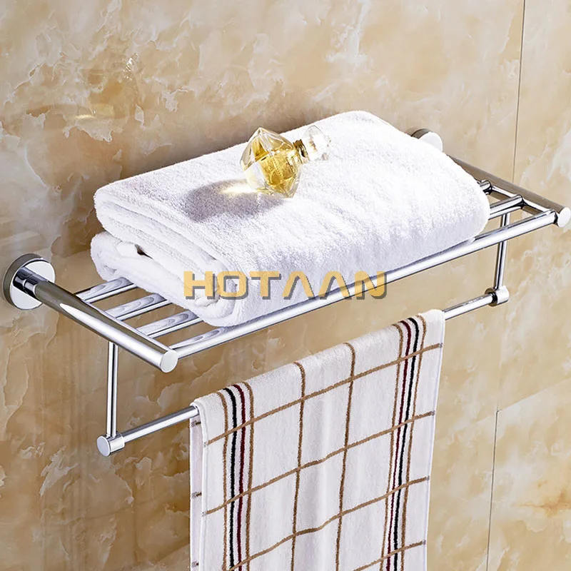 Bad Runde Bad Handtuch Rack Chrom Polieren Qualität Wand Montiert Handtuch Schiene Halter Wc Bar Solide Messing YT-10101