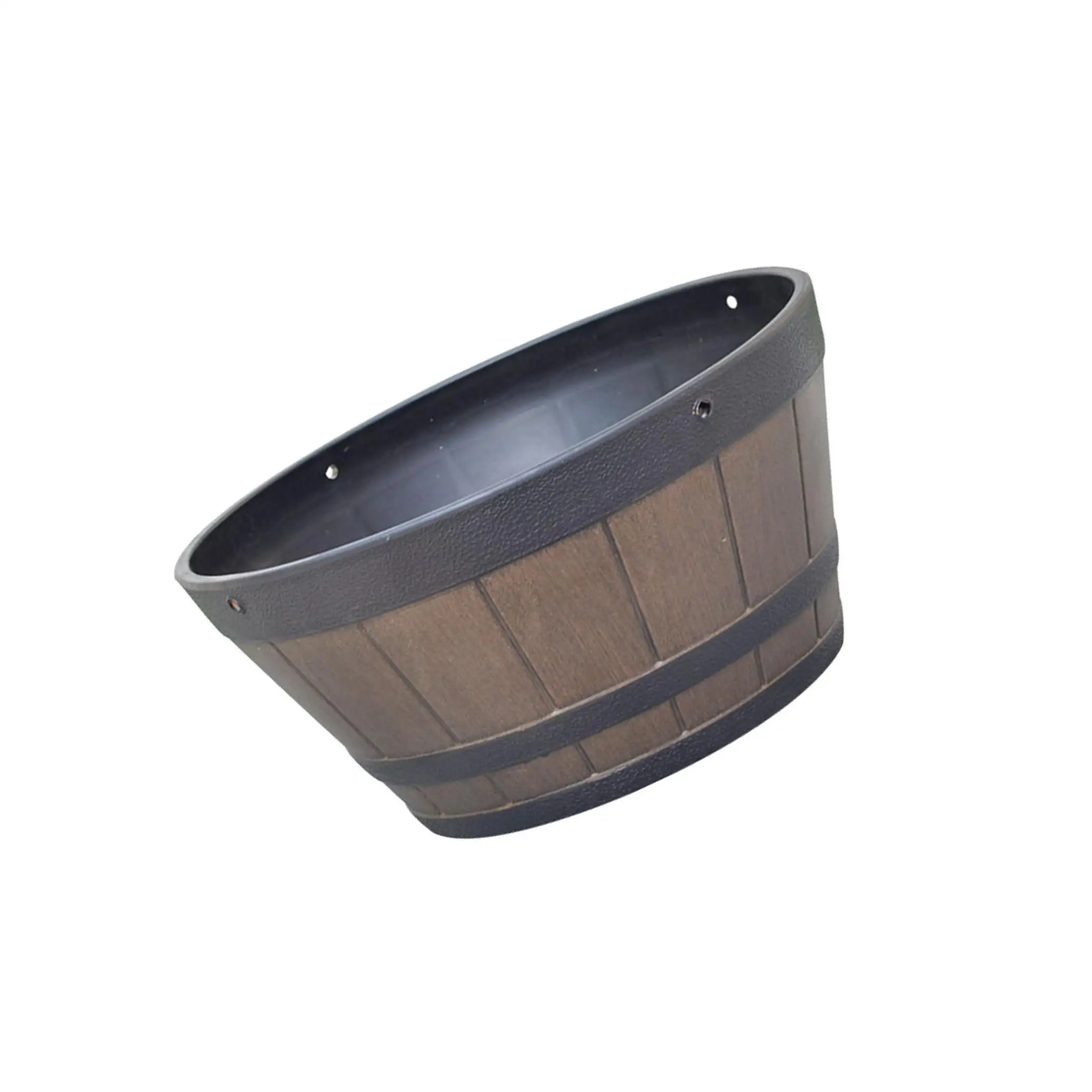 

12 Inch Hanging Barrel Planter Pot Indoor Outdoor Planter With hanging chain