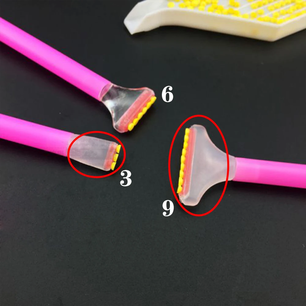 50 szt. Sprzedaż hurtowa dostawa korektor głowic do 5D DIY diamentowy akcesoria do malowania wymienny długopis narzędzie do tipsów 3-6-9 giętych