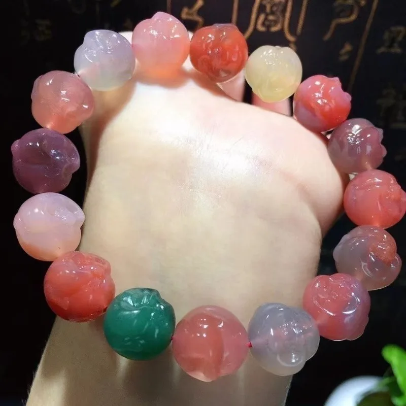 Pulsera de buda Yanyuan agate happy Maitreya