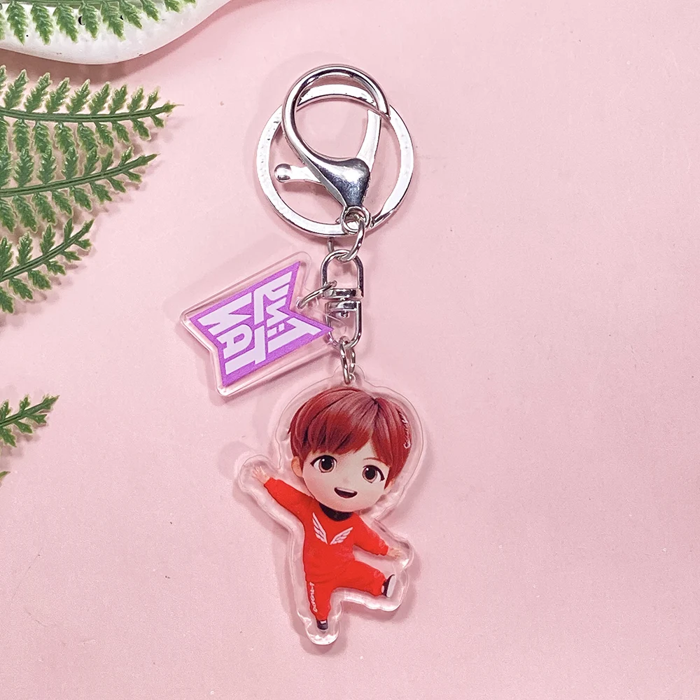 1/7Pcs Korean K-Pop Boy Band Bangtan Boys Acrylic Keychain Cute Backpack Pendant Bag Charms Accessories Decoration Holiday Gifts
