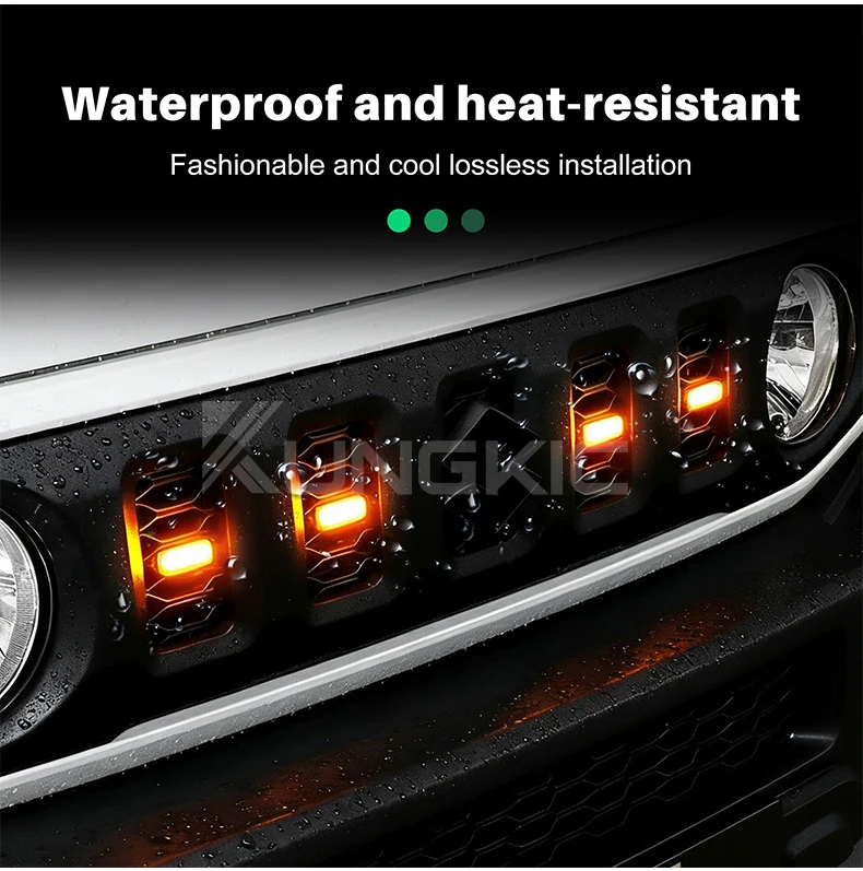Für 2019 2020 2021 2022 2023 2024 2025 2026 Suzuki Jimny JB64 JB74 Auto LED Frontgrill-Leuchten Externe Grill-Lampen – Detail 5