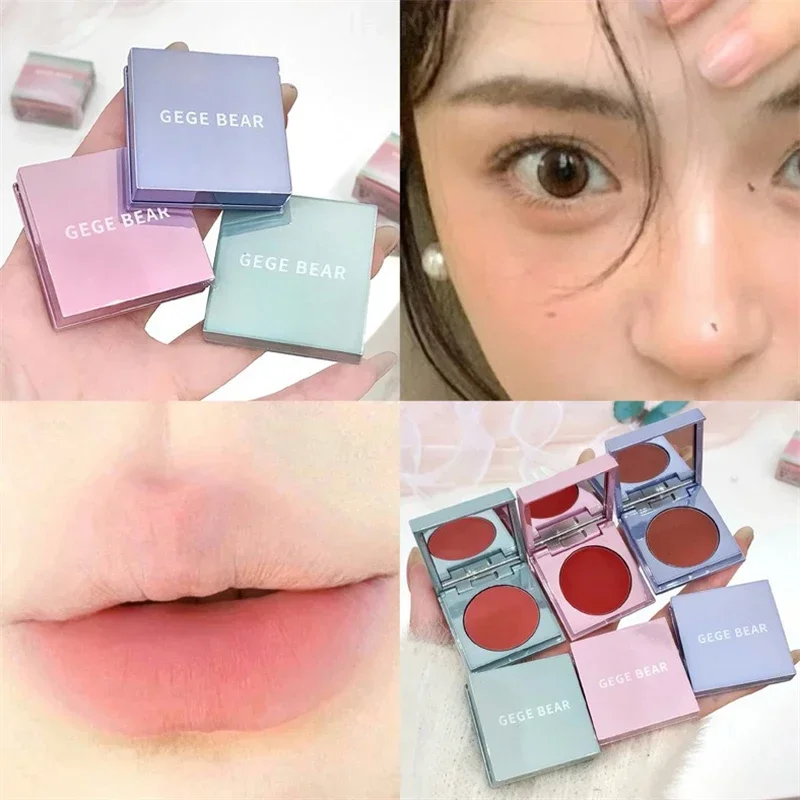 Heallor Multifunctionele Blush Crème Natuurlijke Wang Gezicht Rouge Bloost Monochrome Gladde Perzik Rose Blusher Modder Oogschaduw Koreaans Ma