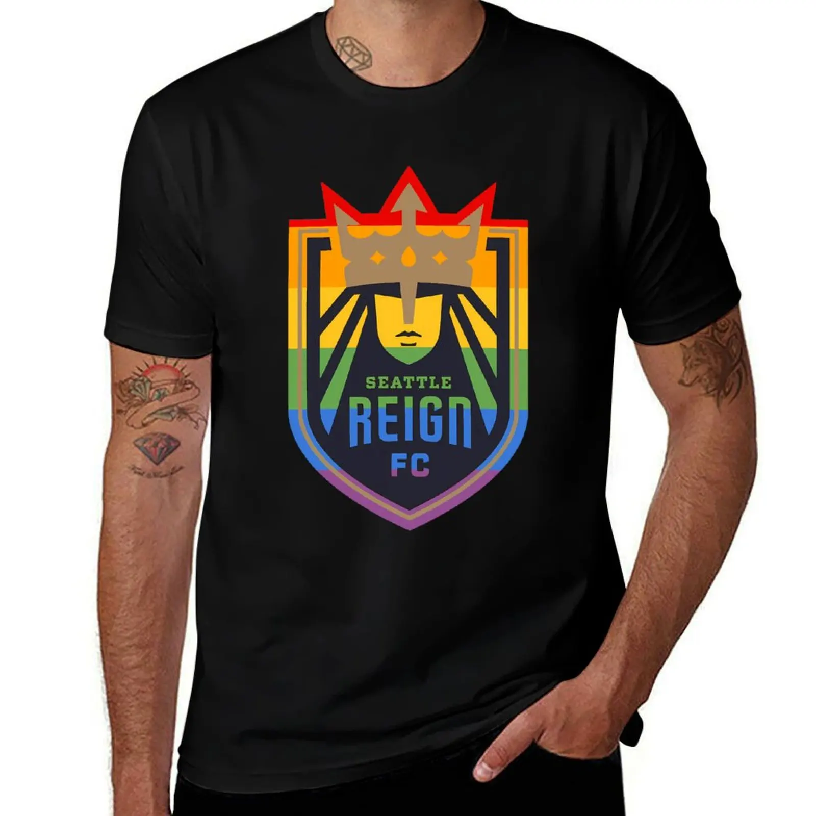 

Seattle Reign Fc Pride T-Shirt tops valentines clothes summer 2025 mens clothing