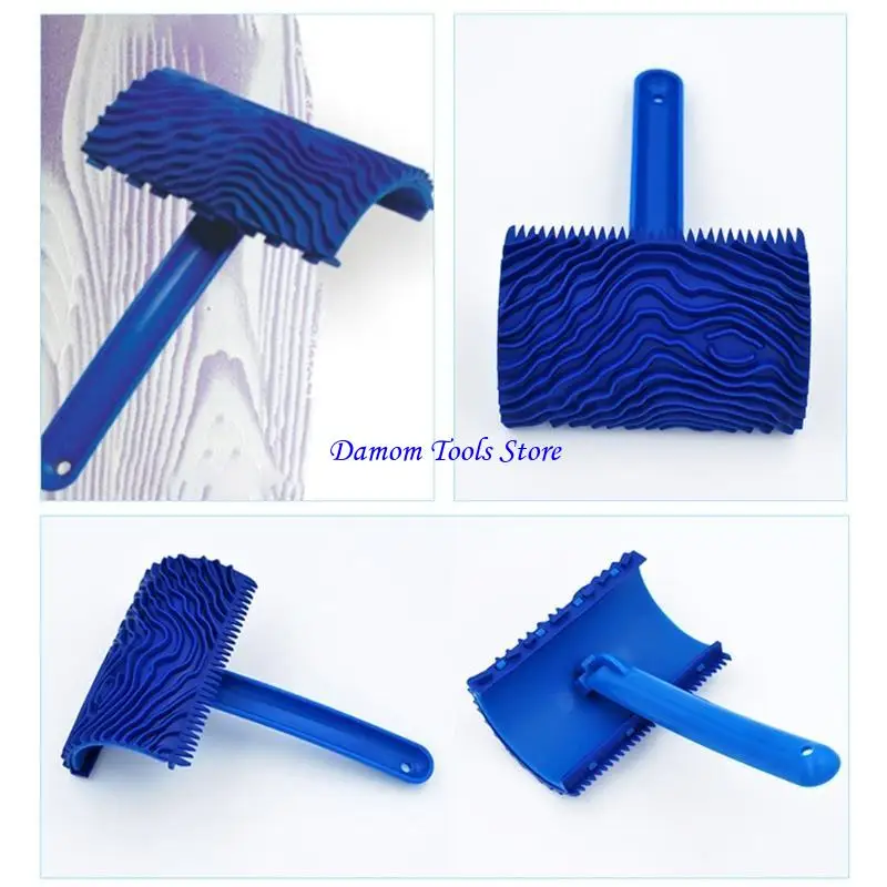57BE Imitation Pattern Tool Set 7 Inch Rubber Roller Imitation Realistic Grain Tool Grain Coating Tool