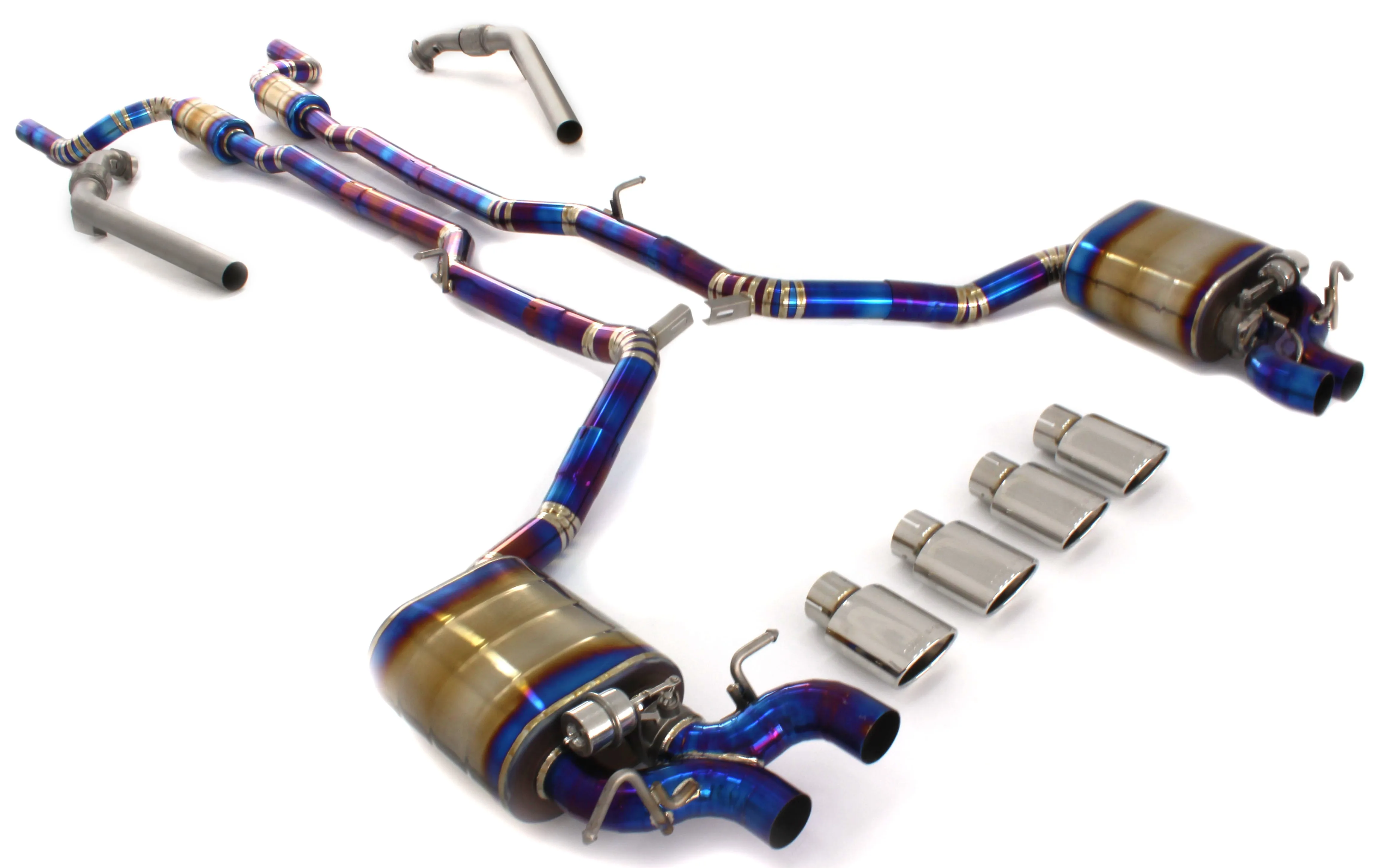 Cheap Manufactory Car Back Exhaust System  Exhaust Manifold Pipe with Muffler for Different Brand with Titanium Alloy  in Car
