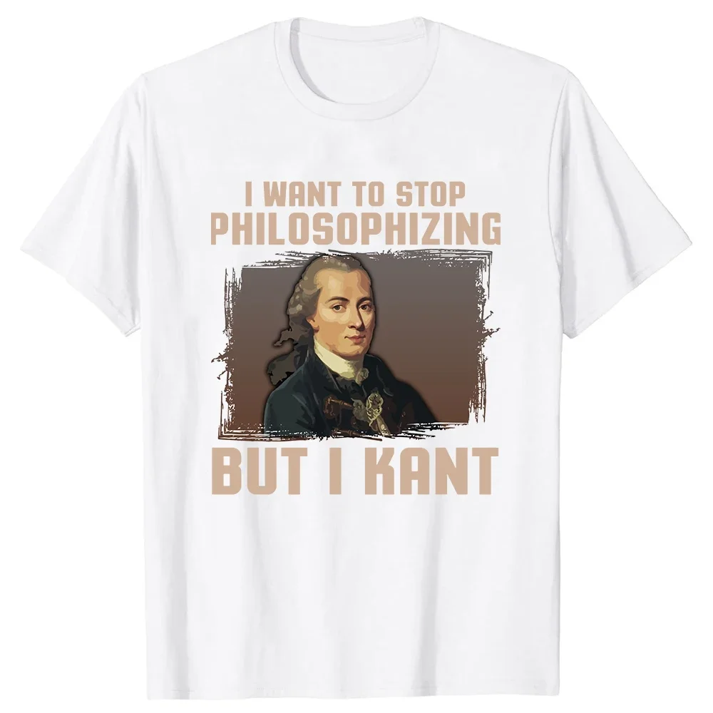 Philosophy T Shirts But I Kant Stop Philosophizing Tee Tops Round Neck Short-Sleeve Fashion Clothing Casual Basic T-shirts