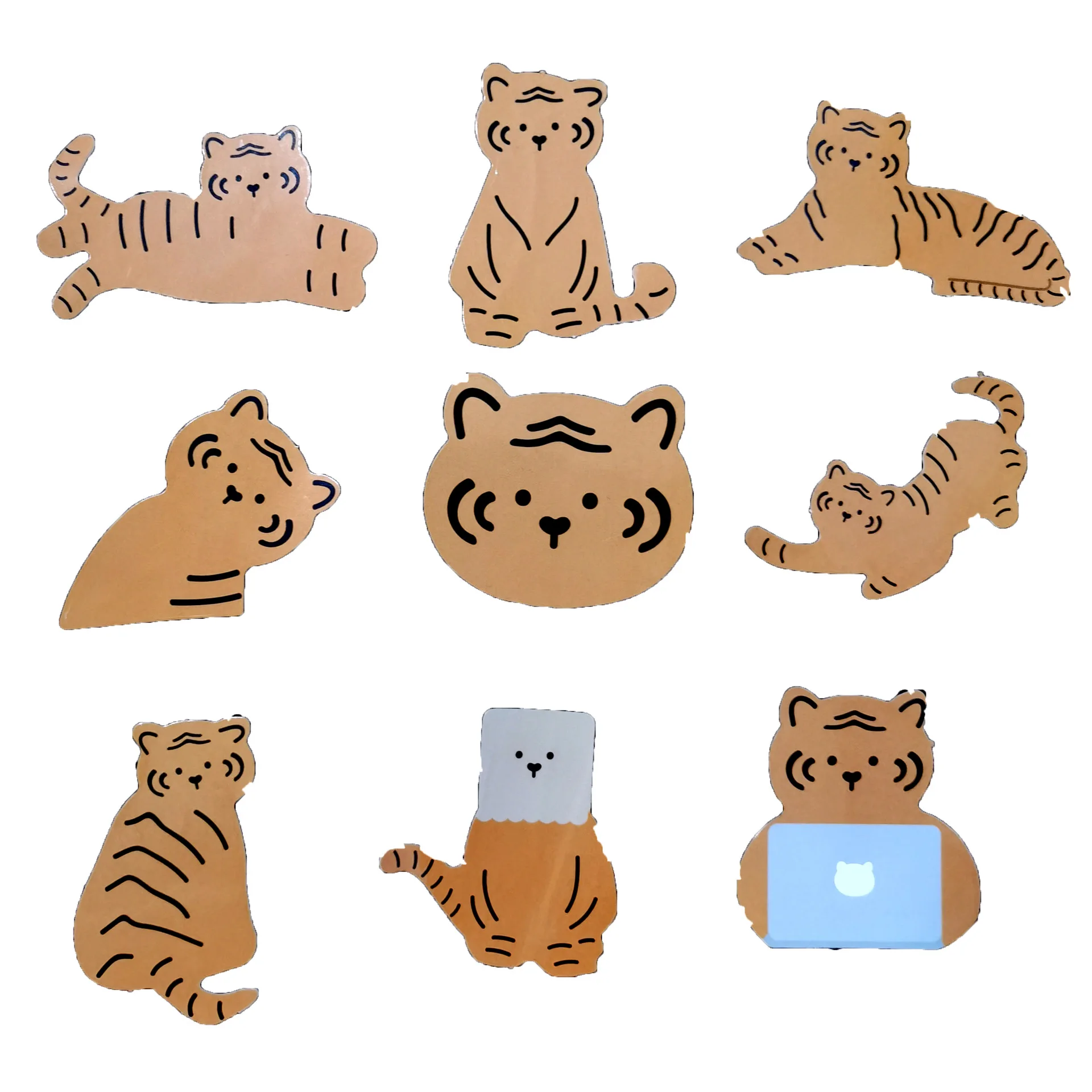 40Pcs Cute Tiger Stickers For Suitcase Skateboard Laptop Luggage Fridge Phone Car Styling DIY Decal Pegatinas