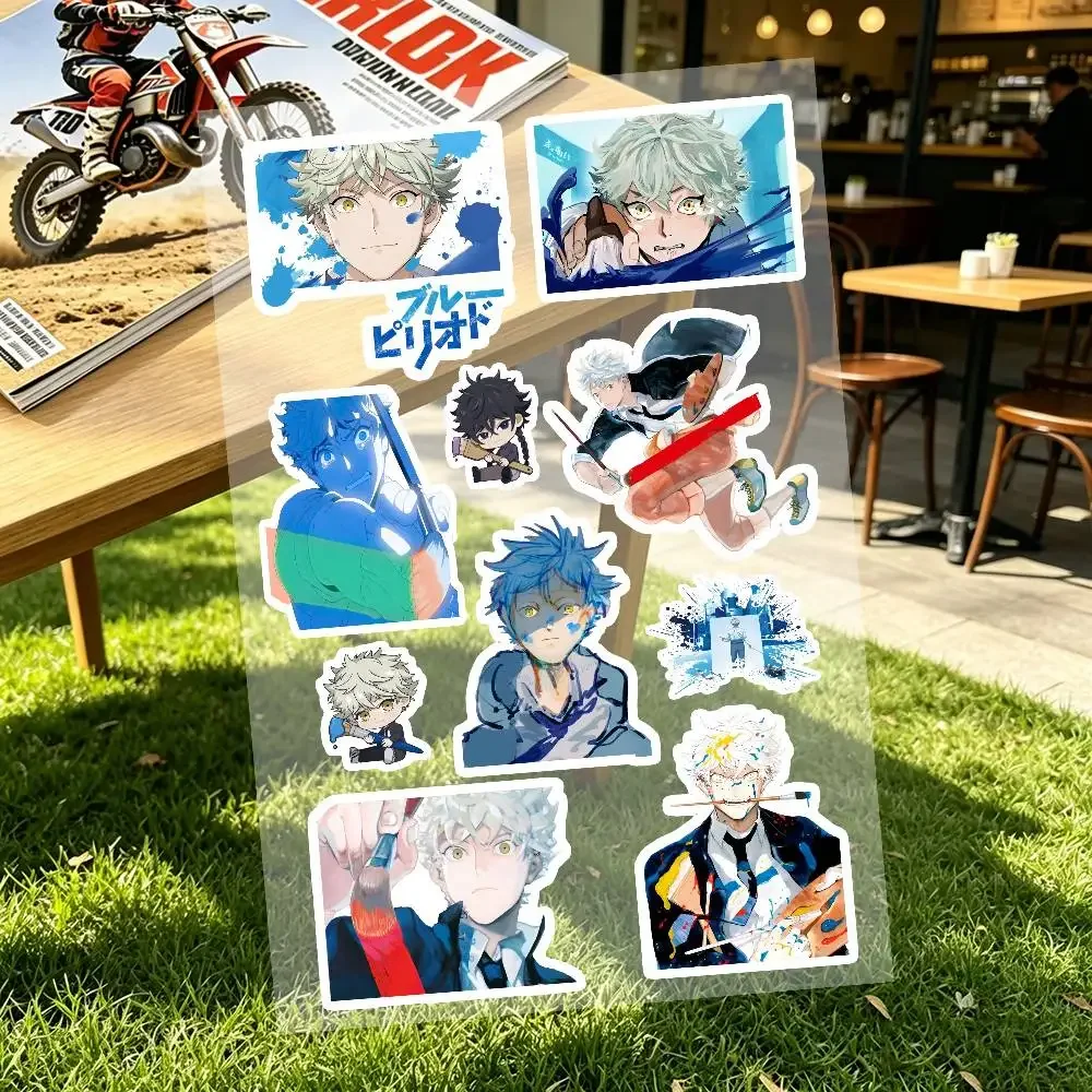 Blue Period ANIME Custom Motorcycle Sticker Kit Reflective Decal Set For Helmet Tank Fairing Body Graphics