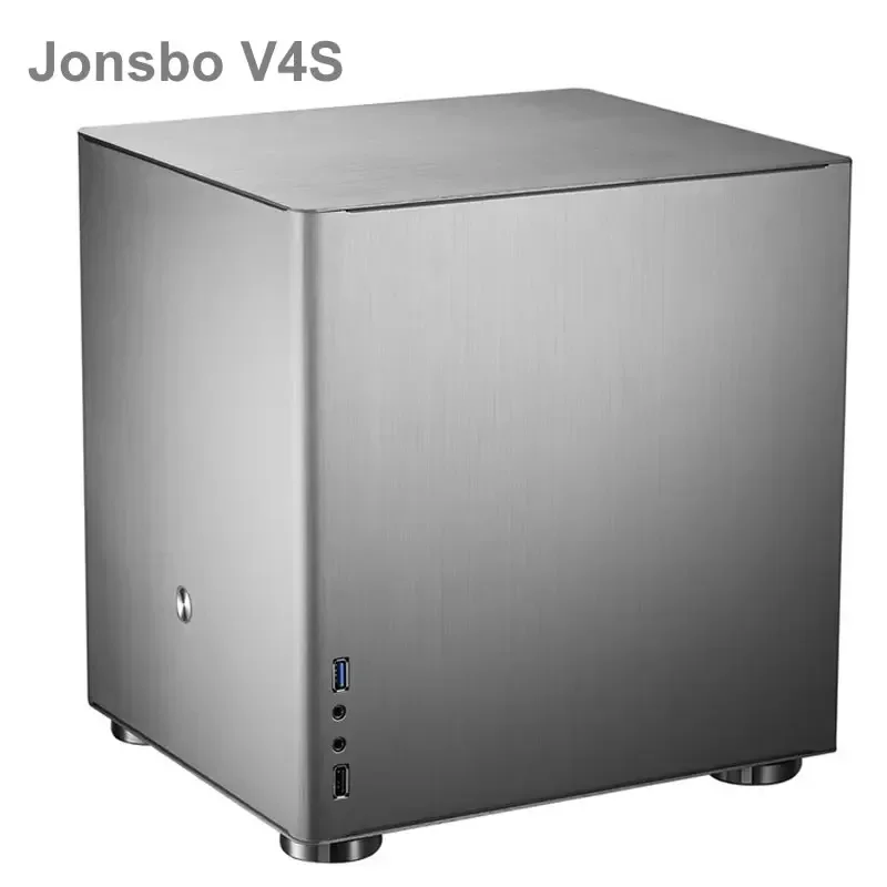 Jonsbo V4 Silver Aluminum Mini ITX MATX obudowa komputera USB3.0 gra mała obudowa V4B czarny HTPC ITX obsługa 3.5\'\' HDD