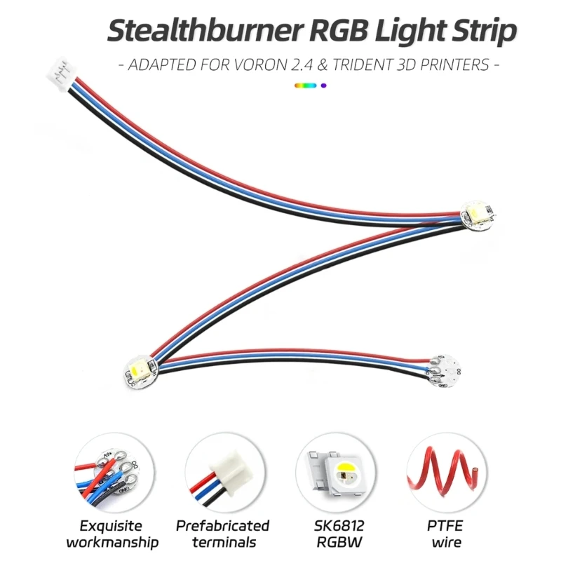 minibotones Led RGBW diseño moderno DN59 para luz LED extremo caliente Voron 2,4 con pantalla que añade iluminación