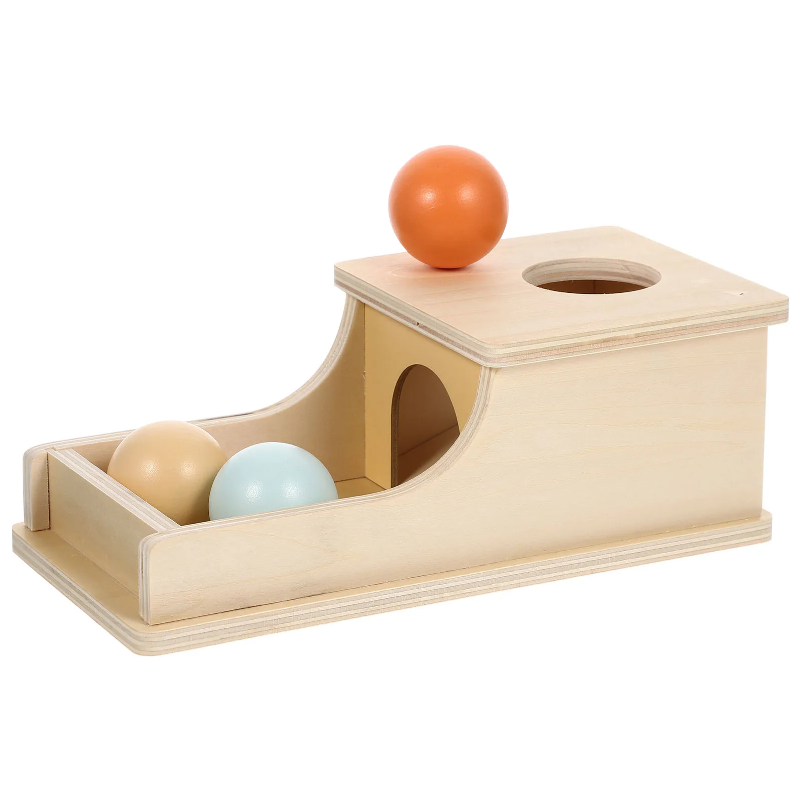 Giocattolo educativo per bambini Scatola per permanenza di oggetti Montessori per bambini Scatola per martelli Macaron Giocattoli in legno Moneta Palla Scatola per cassetti per tamburi tessili