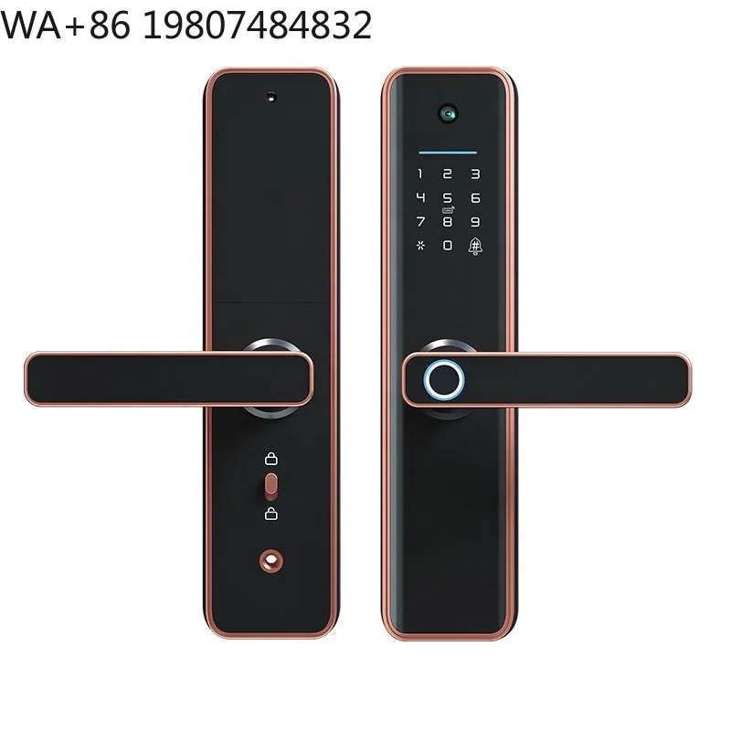 Hot Sale Aluminum Alloy Visual Cat Eye Smart Lock WiFi App Fingerprint Touch Keypad Passcode Unlock  Safety Lock