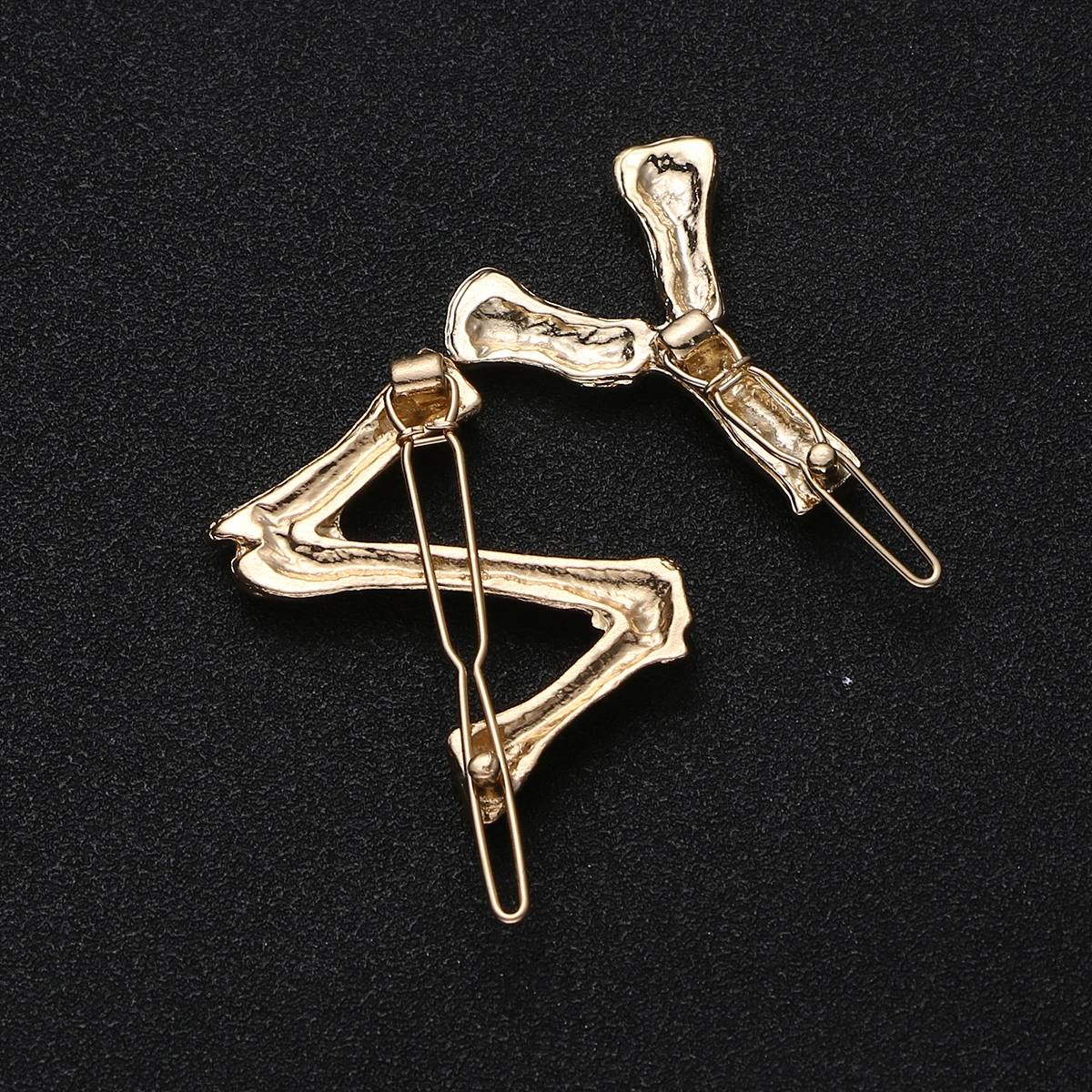 

2pcs Letter Hair Clips Alloy Barrette Bamboo Design Hairpin Metal Hair Accessories Alphabet Pins Decorative Letters
