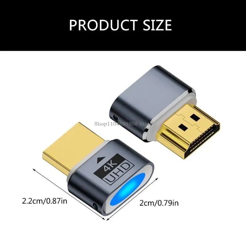 High Clear HDTV Graphics Card Display Emulators, Metal HDTV Adapter for Superior Picture Precise HDTV Dummy Plugs