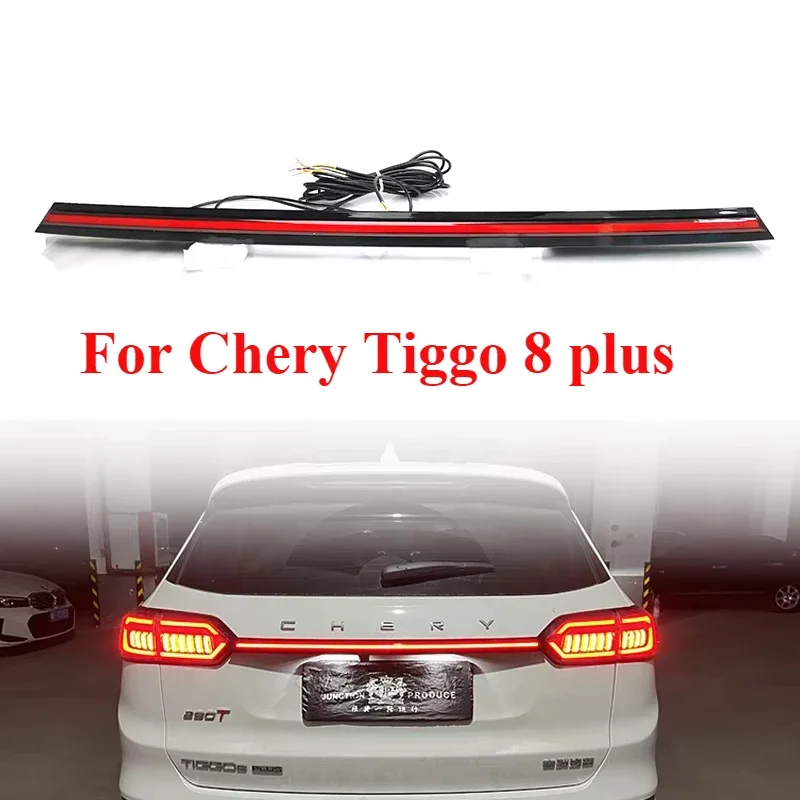 LED Rear Trunk for Chery Tiggo 8 Pro 2021 2022 2023 2024 LED Rear Trunk Lid Through Tail Light  8 Plus Brake Driving Rear Lamp