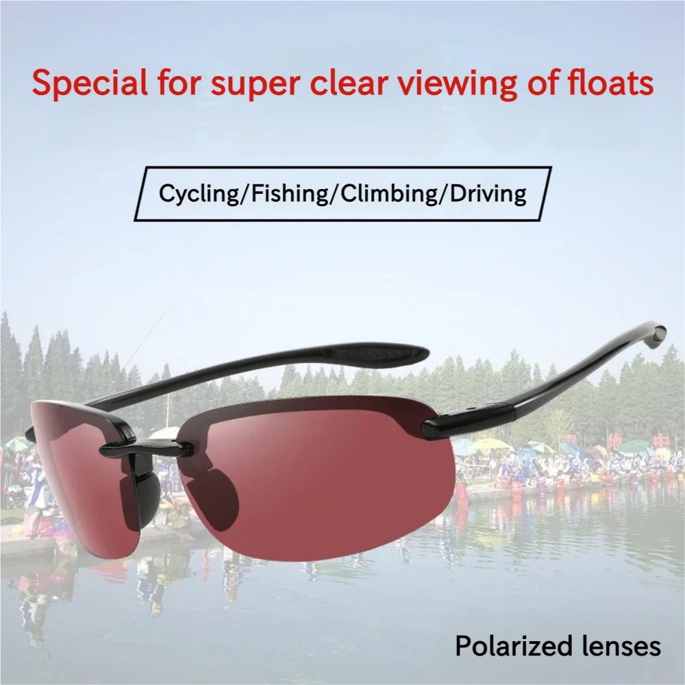 Polarized Fishing Sunglasses TR90 Lightweight UV400 For Men See Fish Underwater Anti Glare Float Fishing Outdoor Lake River Sea