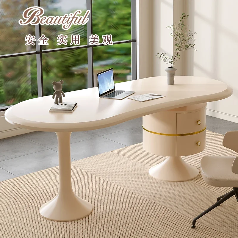 Medieval style study table Home desk Internet celebrity small apartment Italian light luxury desk