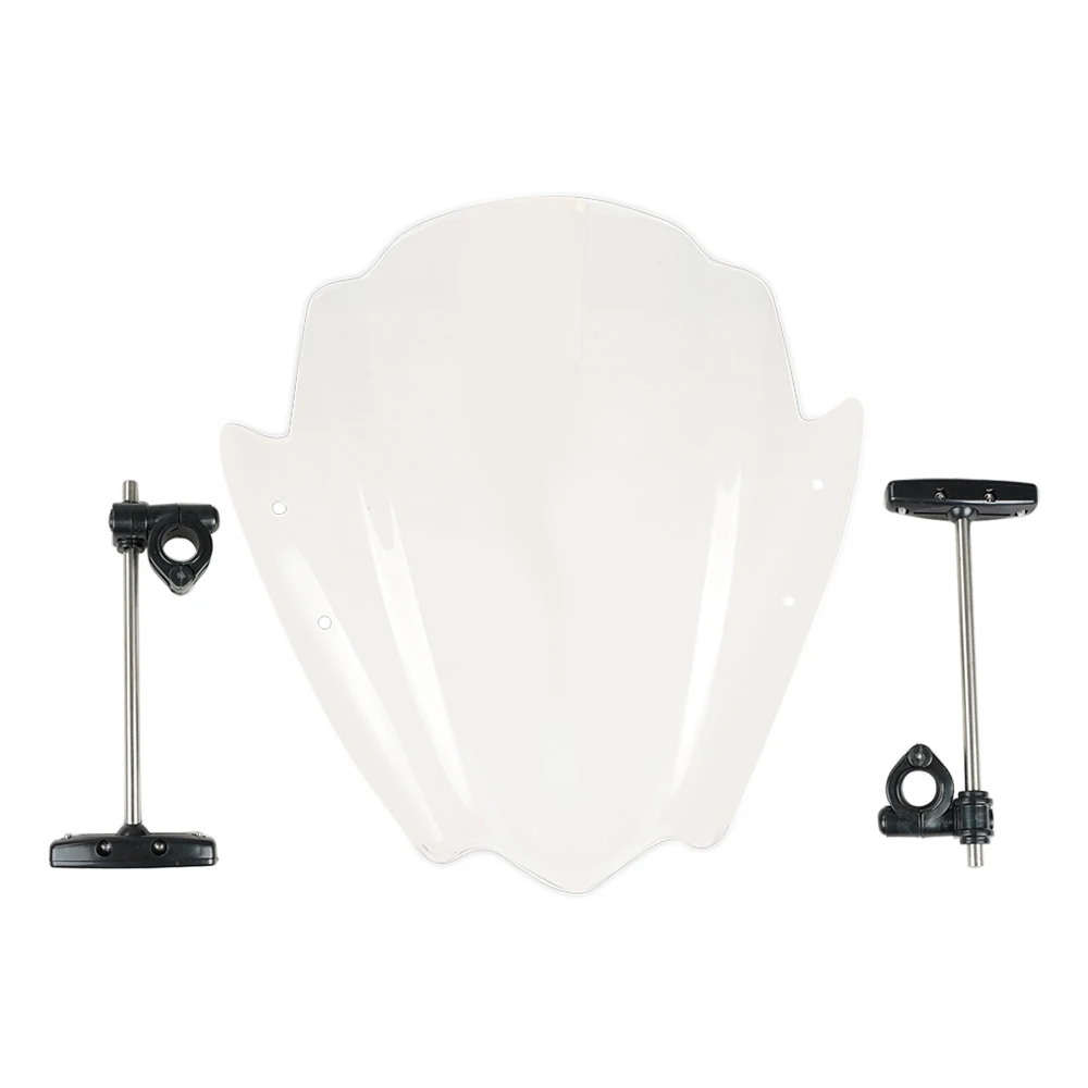 Universal Motorcycle Windshield Fit For 22 - 25mm Handlebar Street Bikes Bracket Heightened Modified Thickened Front WindScreen