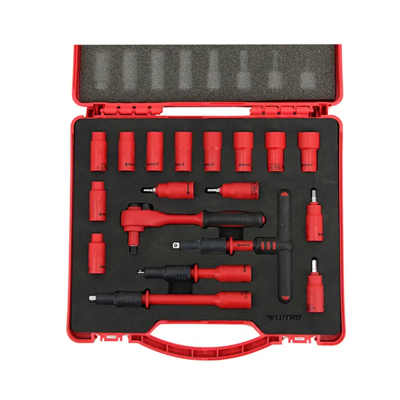 Professional 16 18 20pcs Auto Repair Tool Set Socket Set Ratchet Wrench  1/4 Insulation Tool Set