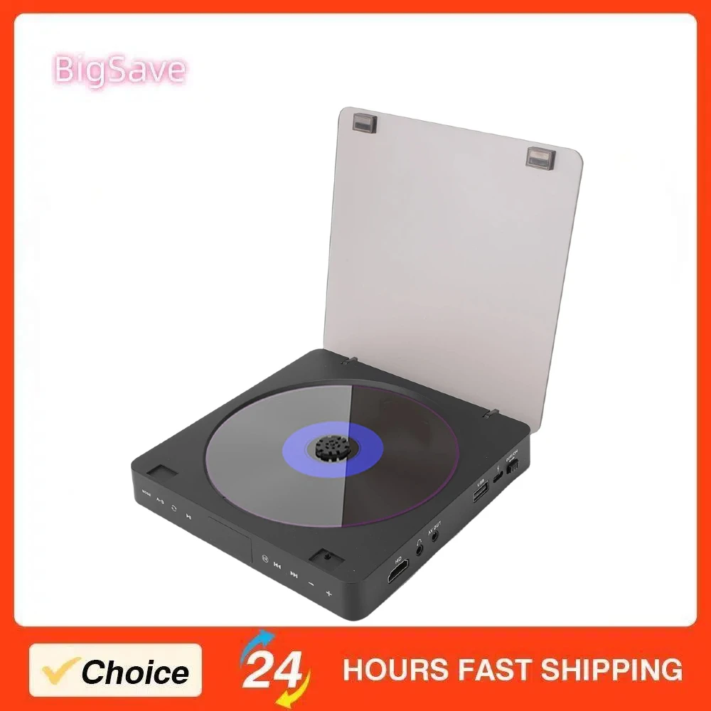 Reproductor de DVD con interfaz multimedia HD, salida AV, reproductor de DVD para todas las regiones con control remoto multifunción para proyector de TV