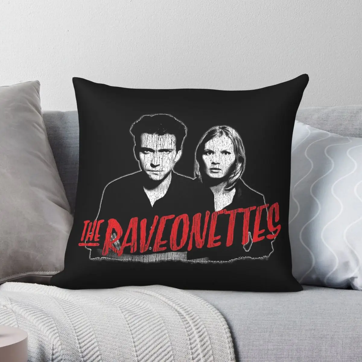 The Raveonettes Danish Indie Rock Duo Square Pillowcase Polyester Linen Velvet Pattern Zip Decor Pillow Case Home Cushion Cover
