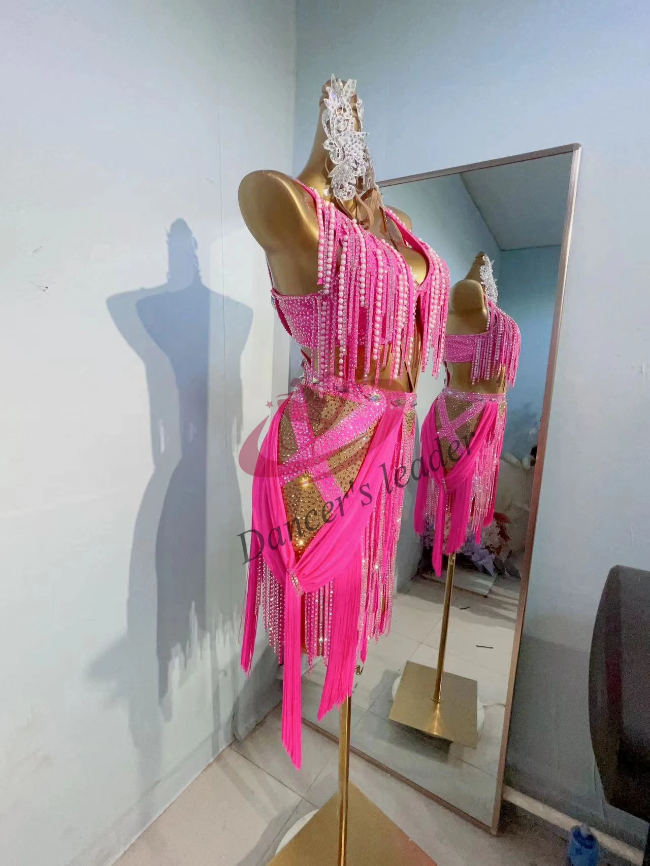 زي مسابقة الرقص اللاتيني، زي موحد عالي الجودة، حزام من القماش المخصص، ملابس رومبا تشا تانجو، فستان أسود لحمام السباحة