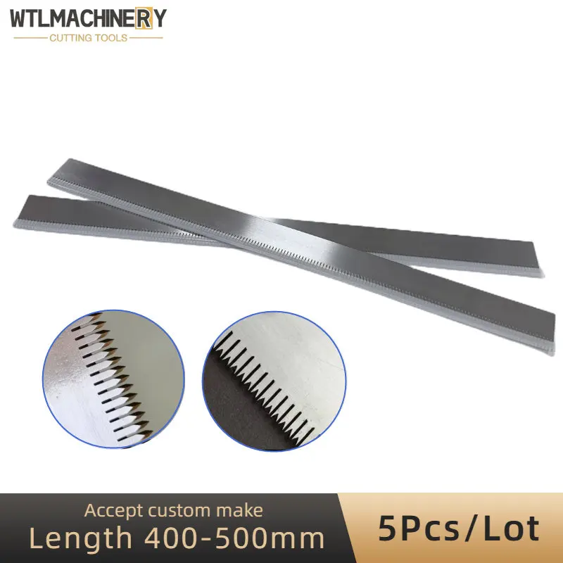 

5Pcs Roll Plastic Bags Cutting Tooth Blade 400-500 For Garbage Roll Plastic Bags Flim Packing Machine